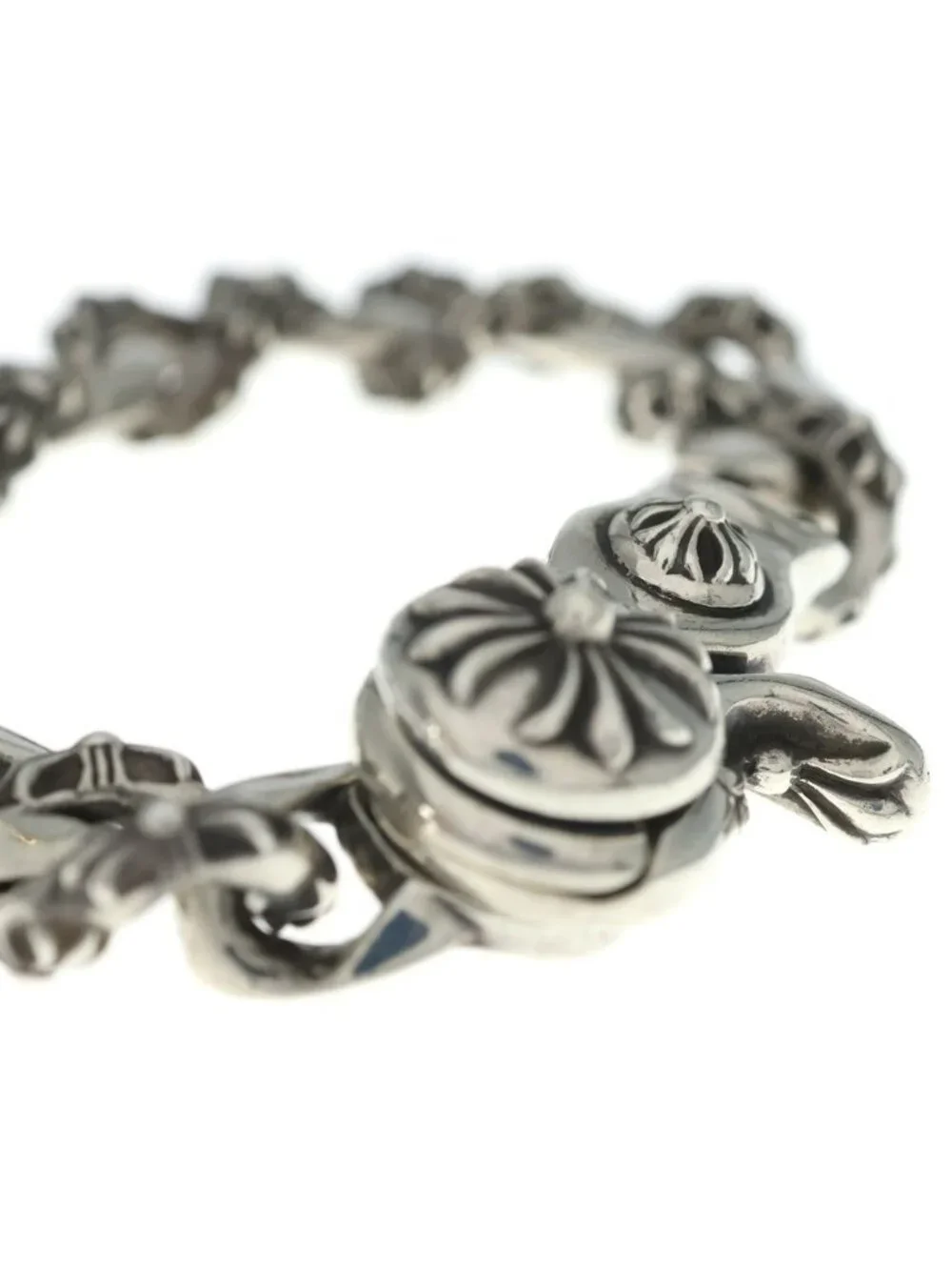 Chrome Hearts Fncy Chn Lnk Fancy Link Clip Bracelet 15 Links Silver
